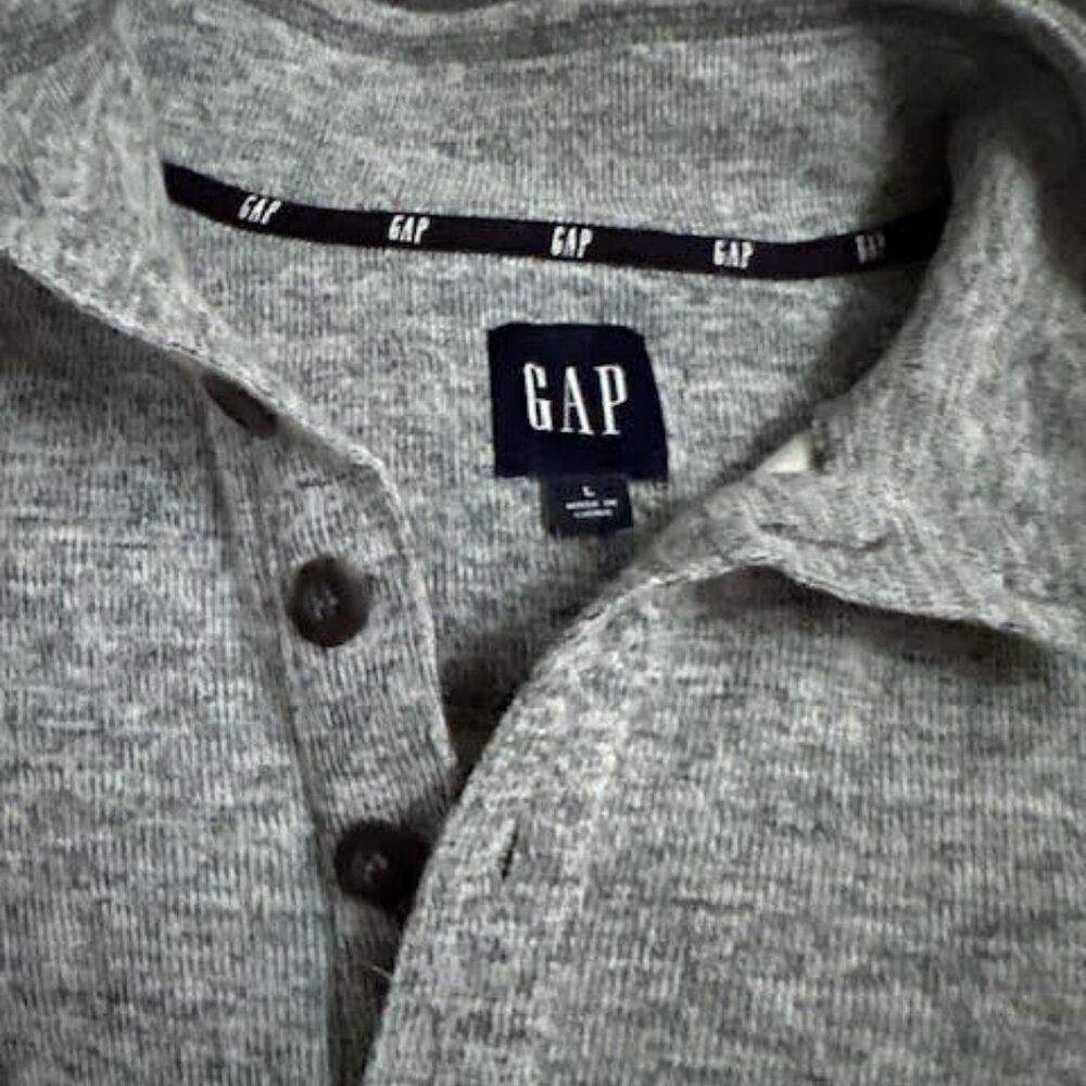 Mens Large Heathered Grey Top